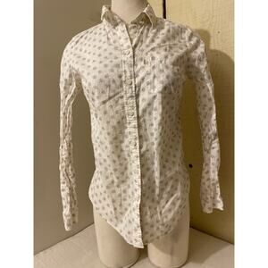 Levis Women's Size Small‎ Tailored Fit Long Sleeve Button Up Print Shirt